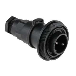 Bulgin Circular Connector 2 Contacts In-Line Plug Male IP68 Standard Buccaneer Series PX0737/P