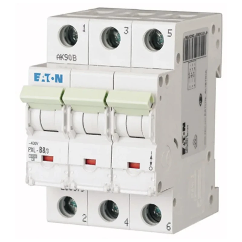 Eaton xPole Miniature Circuit Breaker, 3-Pole, 8A, Type B, 400V AC, 48V DC, 10 kA Breaking Capacity 236379 PXL-B8/3
