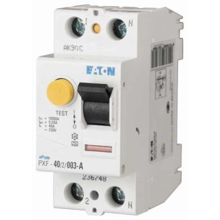 Eaton Residual Current Circuit Breaker PXF-A Series, 16A, 1-Pole, 300 mA, Type A, 500 A Breaking 236740 PXF-16/2/03-A