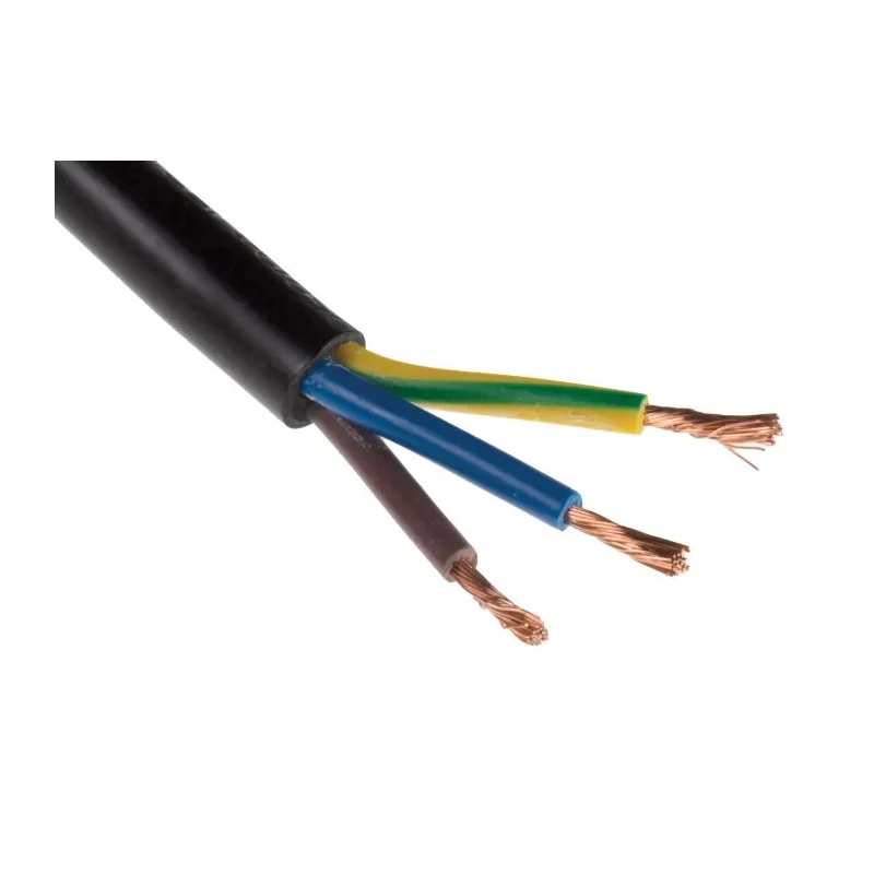 RS PRO Unterminated to CEE 7/3 Schuko Power Cord, 3 m, Black PVC, 10A, 250V 490-245