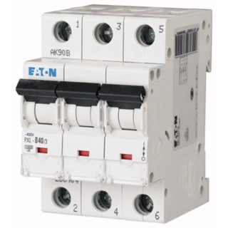 Eaton xPole Miniature Circuit Breaker 3-Pole 40A Type B 400V AC 48V DC 10kA Breaking Capacity 236404 PXL-B40/3