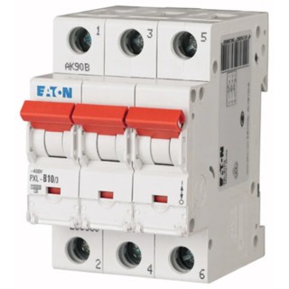 Eaton xPole Miniature Circuit Breaker, 3-Pole, 10A, Type B, 400V ac, 48V dc, 10 kA Breaking Capacity 236380 PXL-B10/3