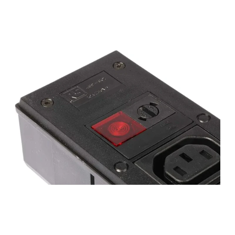 Bulgin 10A 250V AC 5 Gang Socket Bar 2m Cable IEC C13 Fused PXD301/050/01/1
