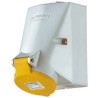 MENNEKES Wall Mount Industrial Socket, Rated At 32A, 110V, IP44 Yellow, 3 Pole Configuration IP44