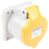 MENNEKES Industrial Power Connector 32A 110V IP44 Yellow Panel Mount 2P+PE 7313 IP44