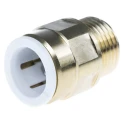 John Guest Brass Pipe Fitting Straight 1/2 in BSP Male Coupler Male BSP 15 mm to Female 1/2 in 15MC(1/2)BRASS