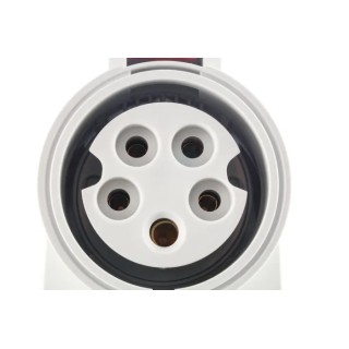 MENNEKES Wall Mount 5-Pole Socket Rated at 32A 400V IP44 Red IP44