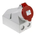 MENNEKES Wall Mount Socket 4 Pole 32A 400V IP44 Red IP44 