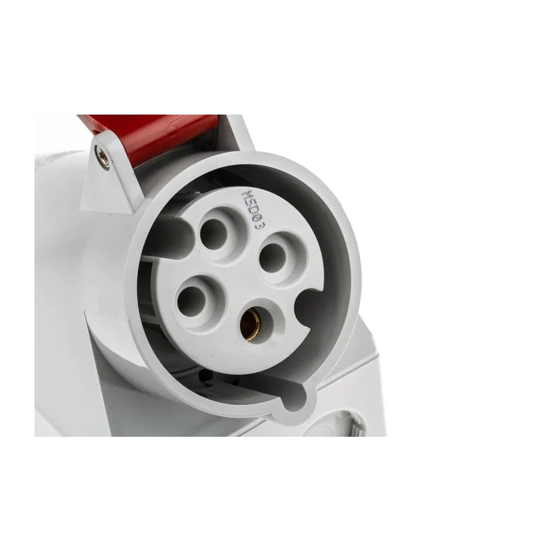 MENNEKES Wall Mount Socket 4 Pole 32A 400V IP44 Red IP44 