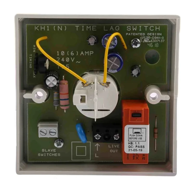 CP Electronics White 2 Way Timer Switch 1 Gang KH1 240V 10A Surface Mounted with Illumination 490-194