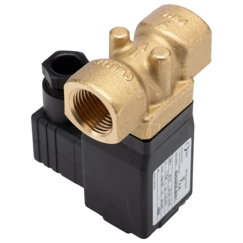 Buschjost 2 Port Solenoid Valve NC, Brass Body, 10mm Orifice, 230V AC, 10 Bar, Series 82530 8253200.8001.23050