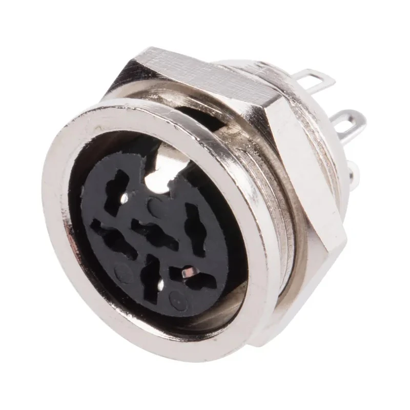 RS PRO 6 Pole Straight Standard DIN Socket Panel Mount Female 4A 100V ac 490-850