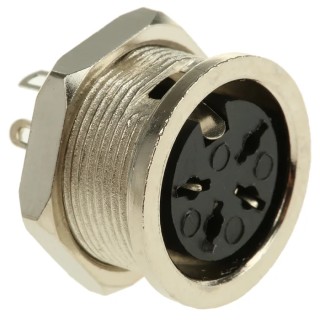 RS PRO 4 Pole Straight Standard DIN Socket 4A 100V AC Screw Panel Mount Female 490-848