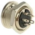 RS PRO 4 Pole Straight Standard DIN Socket 4A 100V AC Screw Panel Mount Female 490-848