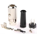 RS PRO 4 Pole Straight Standard DIN Plug 4A 100V AC Push Lock Cable Male 490-898