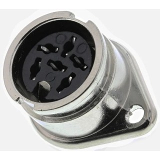 RS PRO 6 Pole Straight Standard DIN Socket, 1A, 100V AC, Bayonet, Chassis Mount Female 490-905