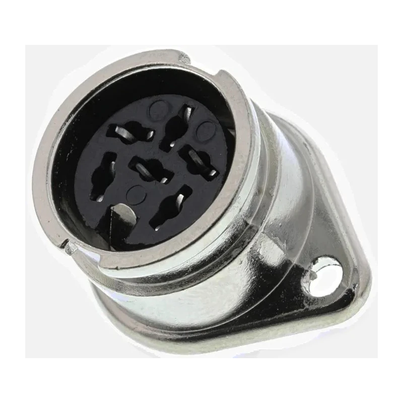 RS PRO 6 Pole Straight Standard DIN Socket, 1A, 100V AC, Bayonet, Chassis Mount Female 490-905