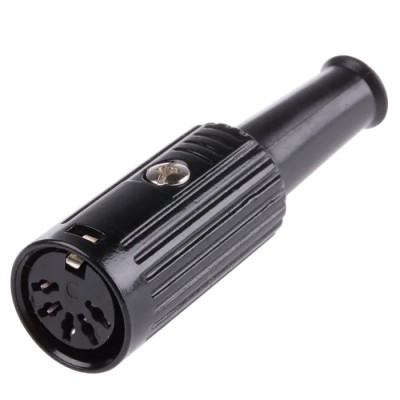 RS PRO 5 Pole Straight Standard DIN Socket, 4A Current, 100V AC Voltage, Push Lock Cable Female Connector 490-872
