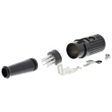 RS PRO 7 Pole Straight Standard DIN Plug, 4A, 100V AC, Push Lock, Cable Male 490-927