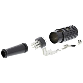 RS PRO 7 Pole Straight Standard DIN Plug, 4A, 100V AC, Push Lock, Cable Male 490-927