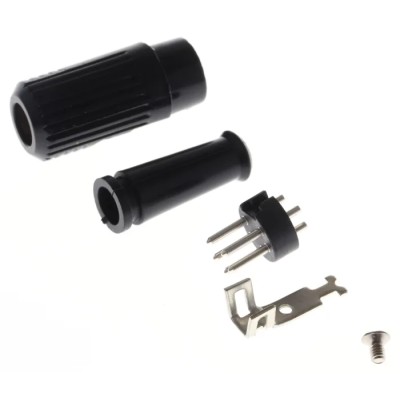 RS PRO 5 Pole Straight Standard DIN Plug, 4A Current, 100V AC Voltage, Push Lock Cable Male Connector 490-945