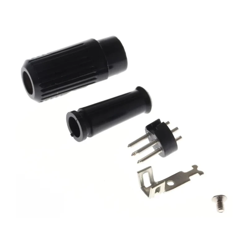 RS PRO 5 Pole Straight Standard DIN Plug, 4A Current, 100V AC Voltage, Push Lock Cable Male Connector 490-945