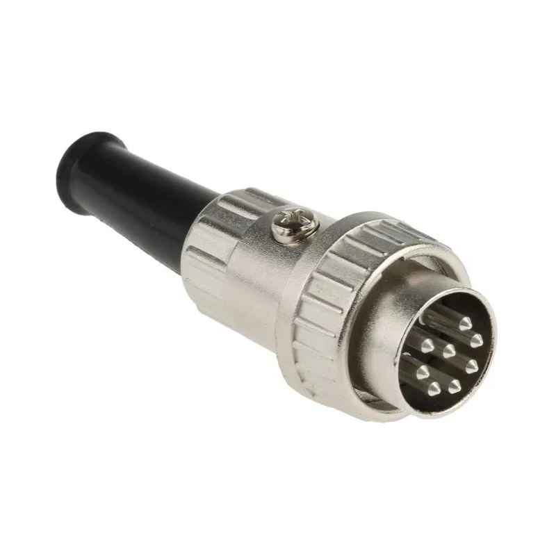 RS PRO 8 Pole Straight Standard DIN Plug, 1A, 100V AC, Bayonet Cable Mount 490-951