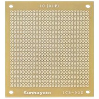 Sunhayato Matrix Board FR2 Synthetic Resin Bonded Paper 1.6mm Thickness 1 mm Holes 95mm x 72mm ICB-93S