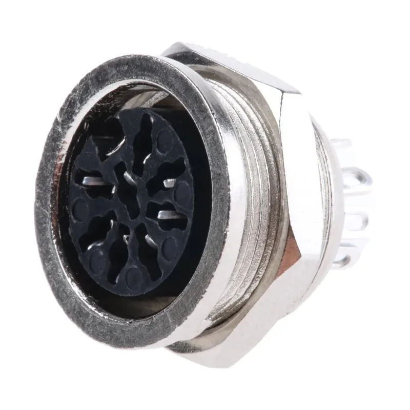RS PRO 8 Pole Straight Standard DIN Socket, 4A Current, 100V AC Voltage, Panel Mount Female 490-995