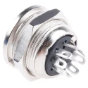 RS PRO 8 Pole Straight Standard DIN Socket, 4A Current, 100V AC Voltage, Panel Mount Female 490-995