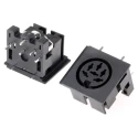 RS PRO 6 Pole Right Angle Miniature DIN Socket, 2A 100V AC Push-in Through Hole Female 491-033