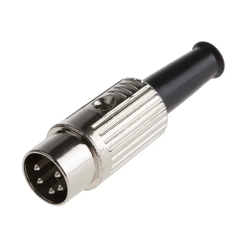 RS PRO 5 Pole Straight Standard DIN Plug 100V AC 4A Cable Male 491-055
