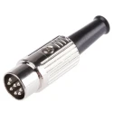 RS PRO 8 Pole Straight Standard DIN Plug 8 Contacts 4A Current 100V AC Voltage Cable Mount Male Screw Connector 491-061