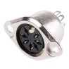 RS PRO 7 Pole Straight Standard DIN Socket 4A 100V AC Push Lock Chassis Mount Female 491-099