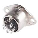 RS PRO 7 Pole Straight Standard DIN Socket 4A 100V AC Push Lock Chassis Mount Female 491-099
