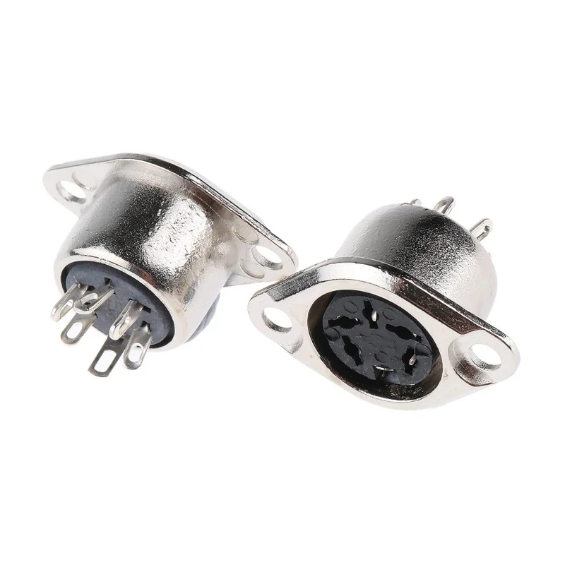 RS PRO 5 Pole Straight Standard DIN Socket, 4A, 100V AC, Push Lock, Chassis Mount Female 491-100
