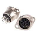RS PRO 8 Pole Straight Standard DIN Socket, Push Lock, Chassis Mount Female, 4A, 100V ac 491-106