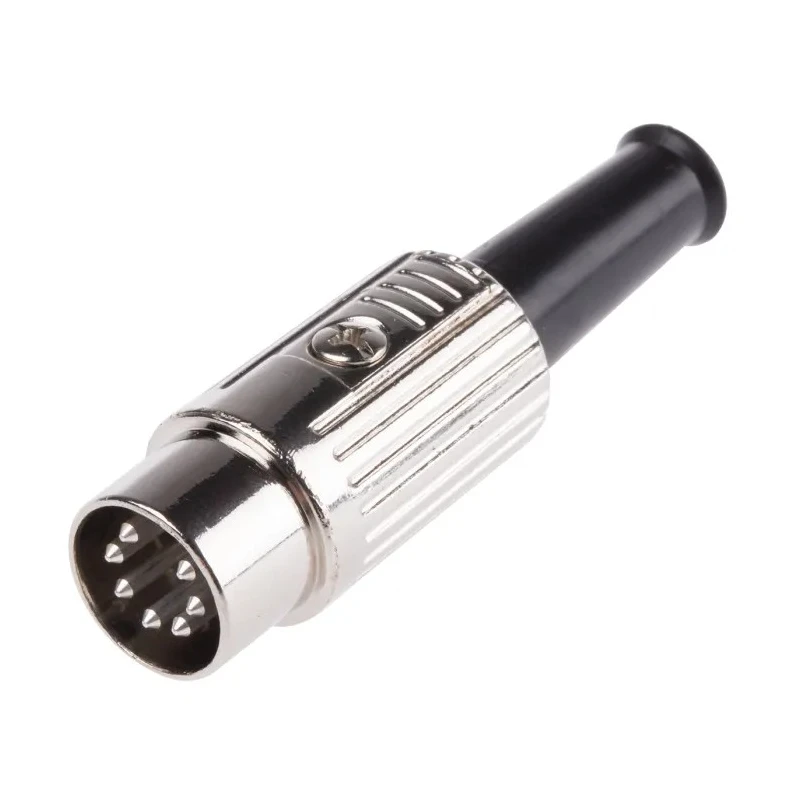 RS PRO 7 Pole Straight Standard DIN Plug, 4A Current, 100V AC Voltage, Cable Mount Male Connector 491-065