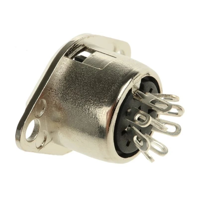RS PRO 8 Pole Straight Standard DIN Socket, Push Lock, Chassis Mount Female, 4A, 100V ac 491-106