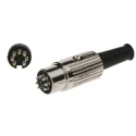 RS PRO 7 Pole Straight Standard DIN Plug, 4A Current, 100V AC Voltage, Cable Mount Male Connector 491-065