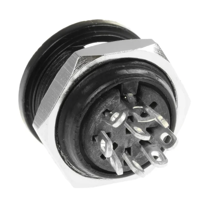 RS PRO 8 Pole Straight Standard DIN Socket, Female Connector, Panel Mount, 4A, 100V AC 491-140