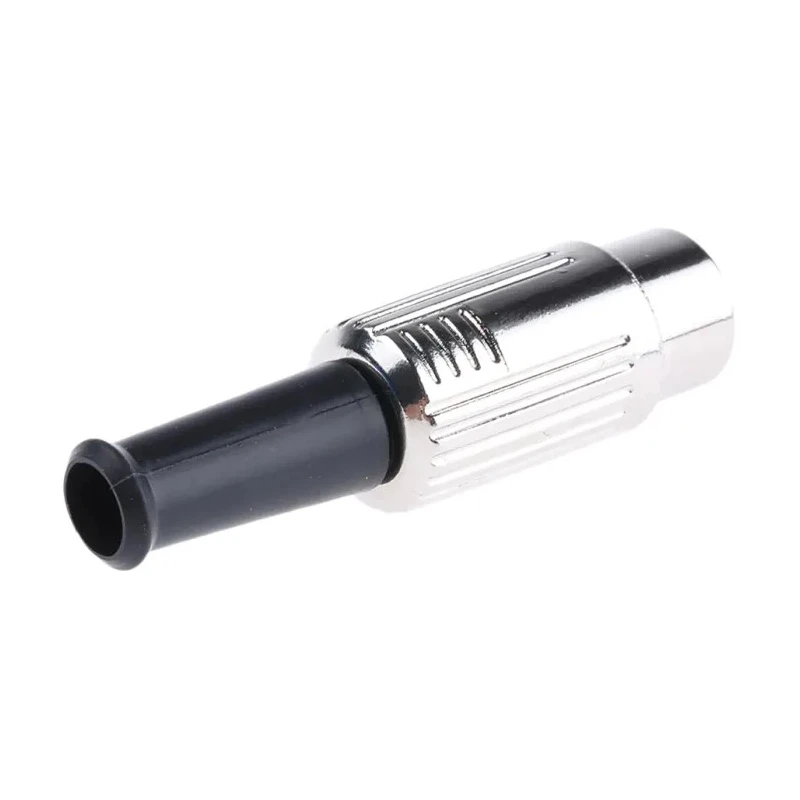 RS PRO 4 Pole Straight Standard DIN Plug 4A 100V AC Push Lock Cable Male 491-134