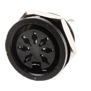 RS PRO 7 Pole Straight Standard DIN Socket, Panel Mount Female, 4A, 100V AC 491-156