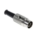 RS PRO 5 Pole Straight Standard DIN Plug, 4A, 100V AC, Push Lock Cable Male 491-144