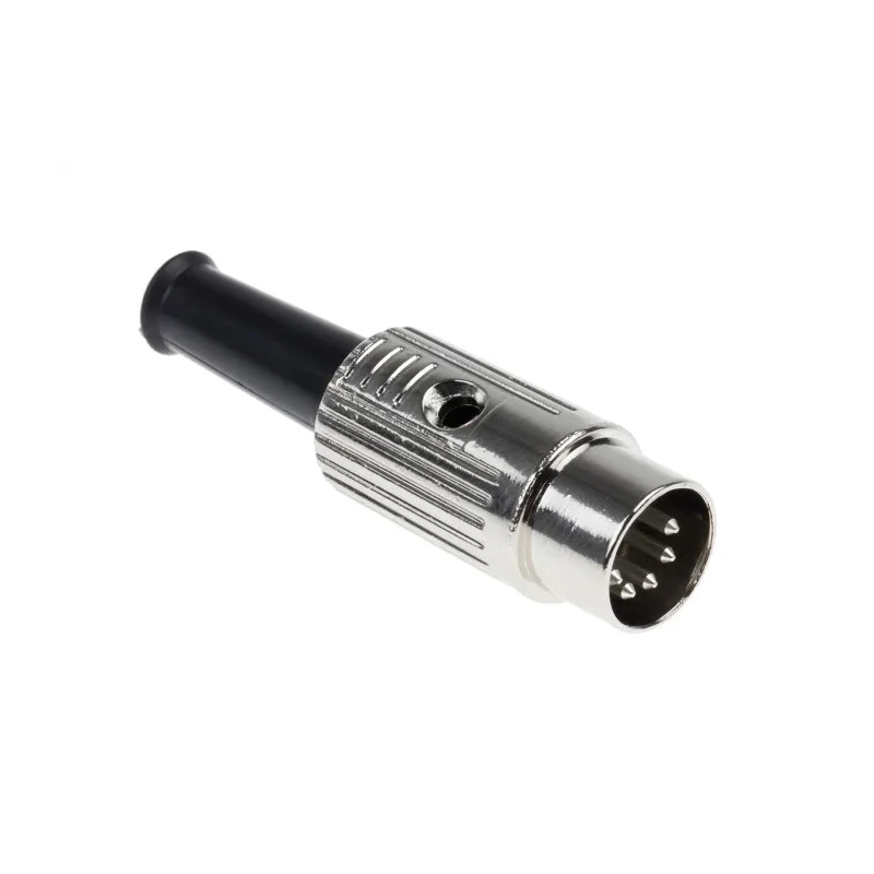 RS PRO 5 Pole Straight Standard DIN Plug, 4A, 100V AC, Push Lock Cable Male 491-144