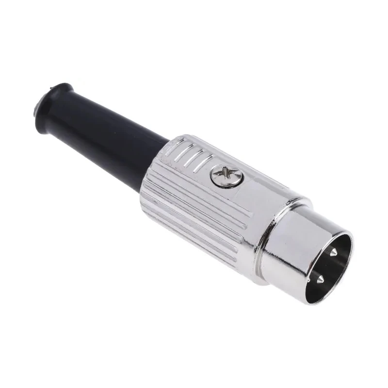 RS PRO 6 Pole Straight Standard DIN Plug 1A 100V AC Push Lock Cable Male 491-162