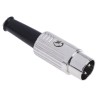 RS PRO 6 Pole Straight Standard DIN Plug 1A 100V AC Push Lock Cable Male 491-162