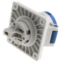 MENNEKES Industrial Power Connector 2P+PE, Rated at 16A, 230V, IP44 Blue Panel Mount, Polycarbonate, Series 1366