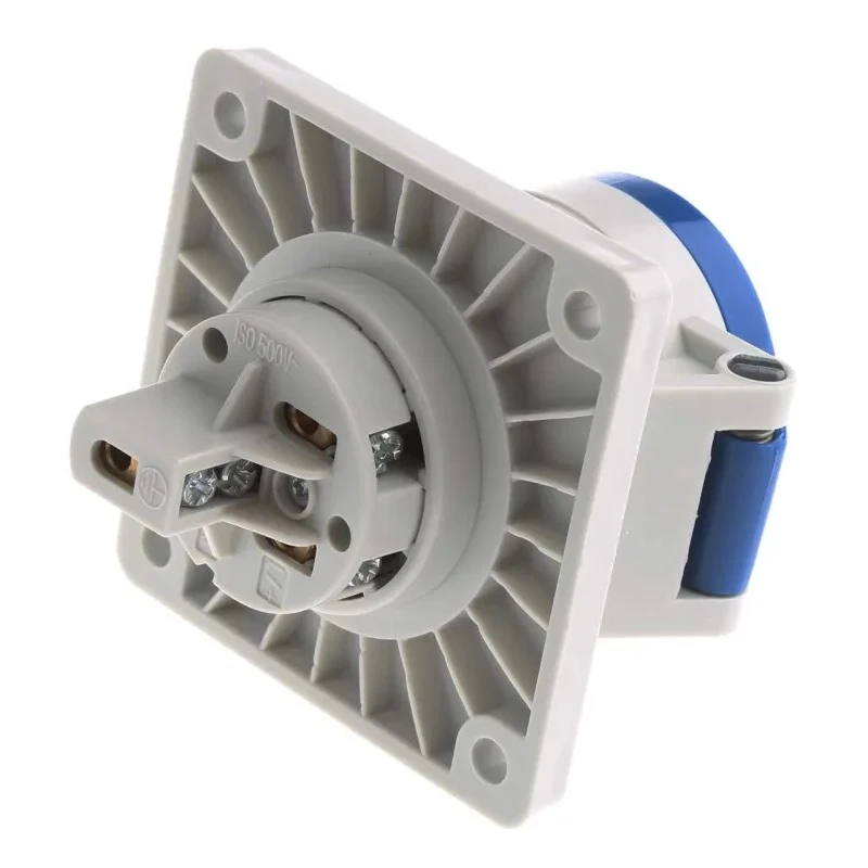 MENNEKES Industrial Power Connector 2P+PE, Rated at 16A, 230V, IP44 Blue Panel Mount, Polycarbonate, Series 1366