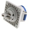 MENNEKES Industrial Power Connector 2P+PE, Rated at 16A, 230V, IP44 Blue Panel Mount, Polycarbonate, Series 1366